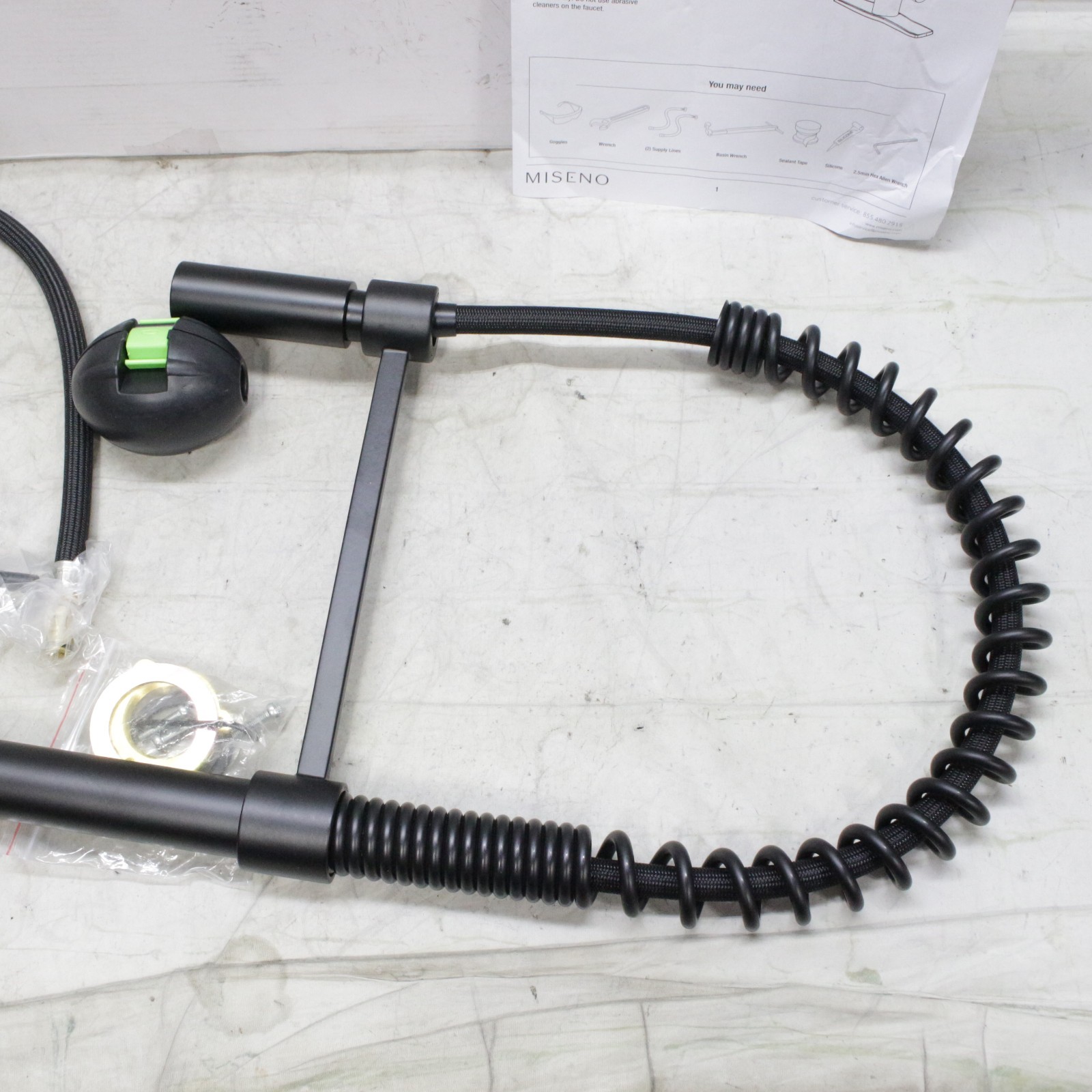 Miseno MNO6557FB Mia Pulldown Kitchen Faucet, Flat Black