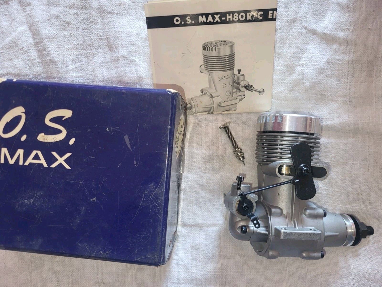 New O.S.Max H80 Rc Double Candle Engine For Vintage Model Engine NIB Airplane