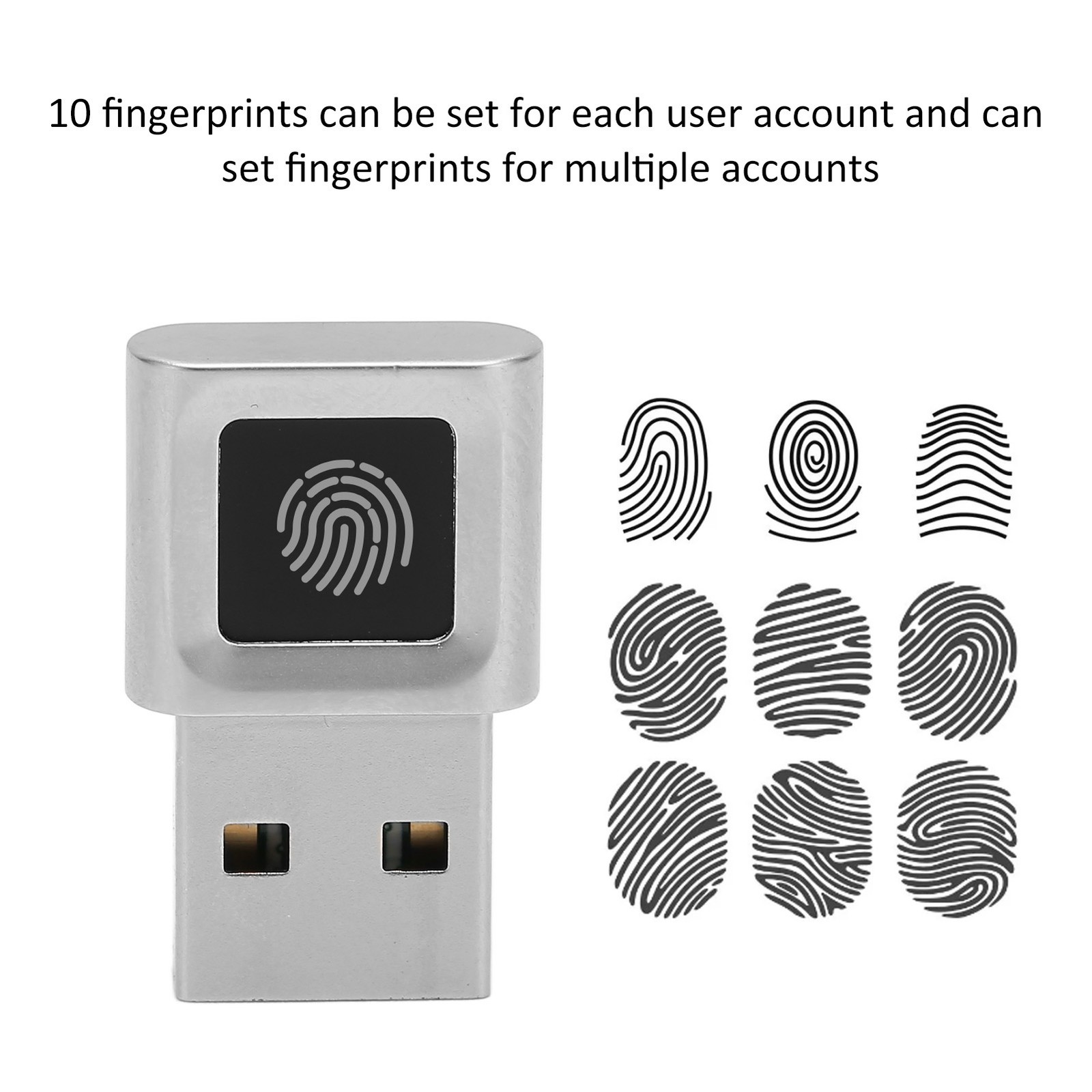 High Sensitivity USB Fingerprint Sensor Fast Matching Computer