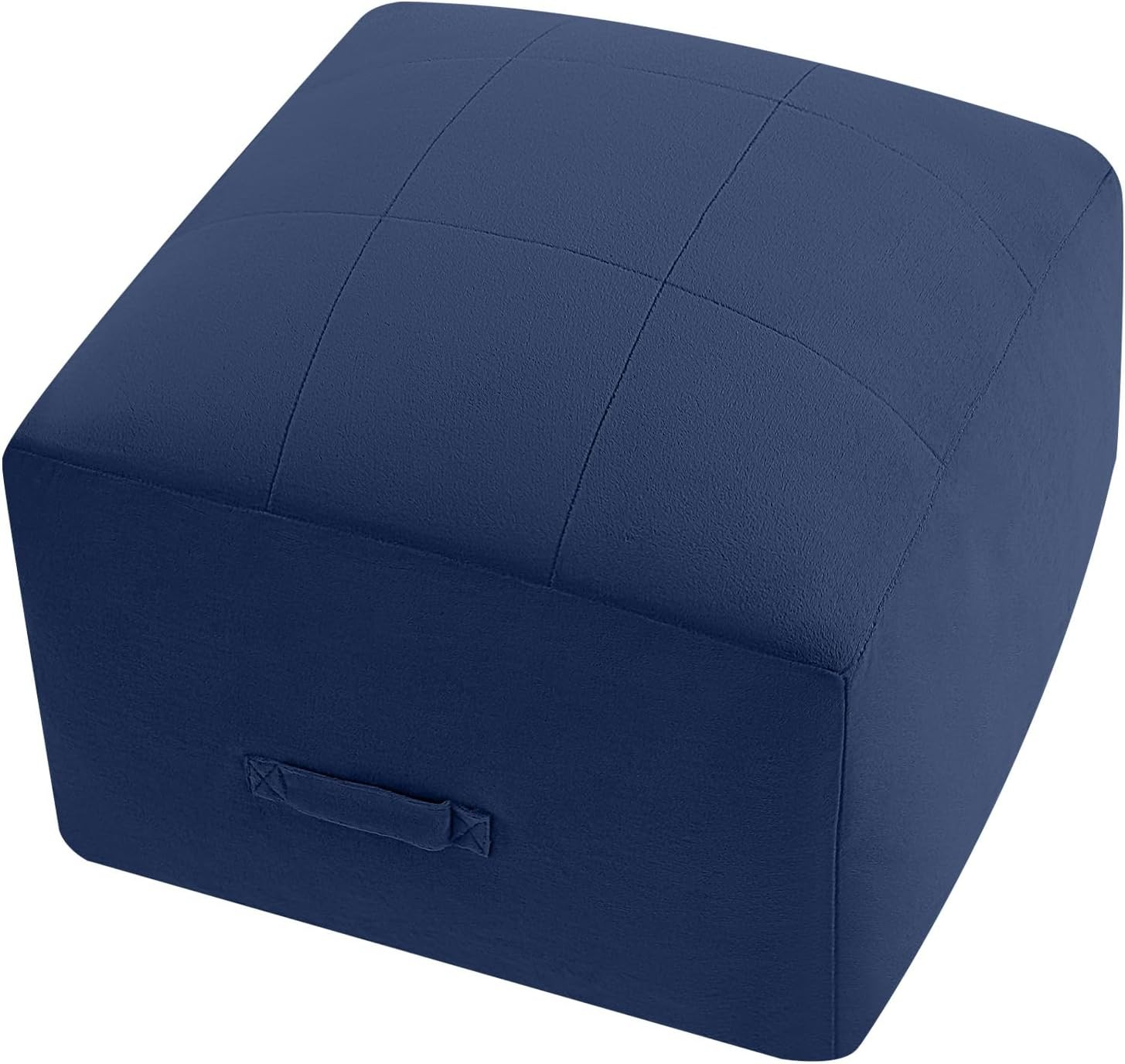 Square Stuffed Pouf Ottoman Foot Rest Floor Pouf Foot Stool W/ Foam Chunk