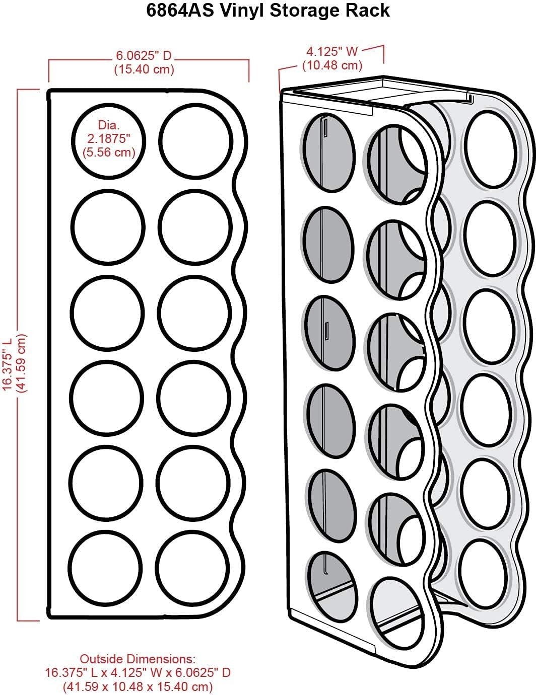 ArtBin 6864AS Vinyl Storage Rack, Stores 12 Vinyl Rolls, White
