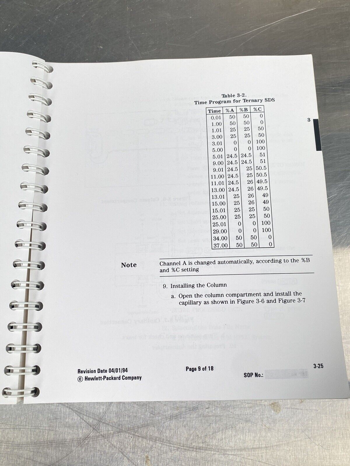 Hewlett Packard HP 1090 HPLC Systems - Users Guide / Manual