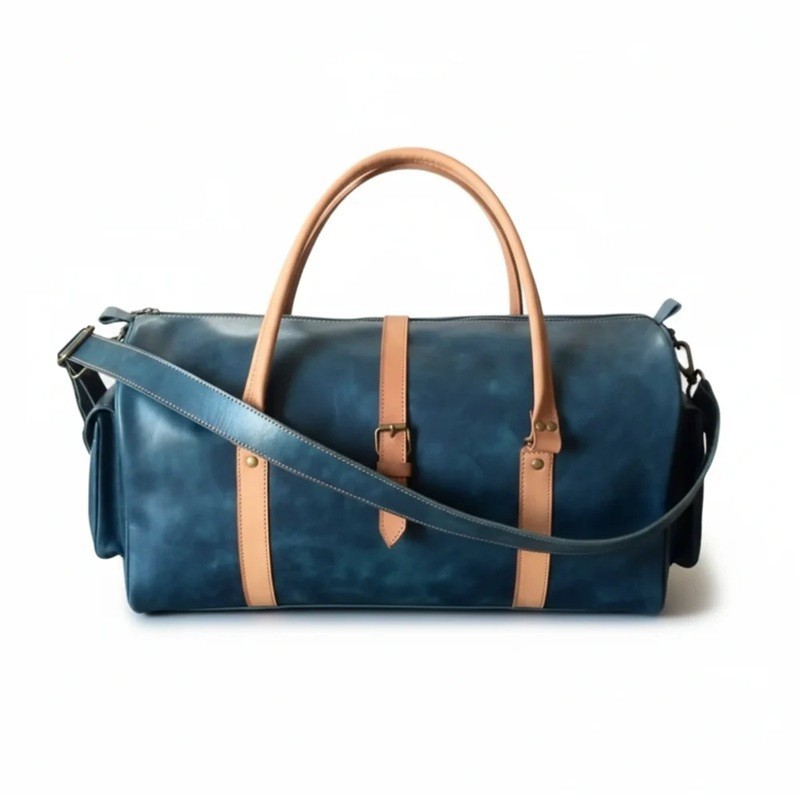 Bag Leather Travel Genuine Weekend Luggage Gym Overnight Vintage Duffel New