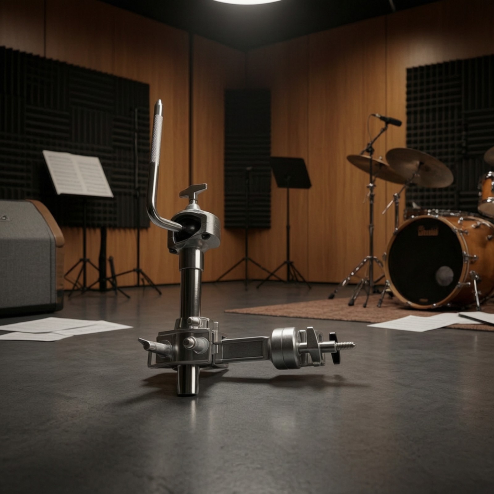 Drum Hardware Clamp Angle-Adjustable Clamp with Rod Compact for Rehearsal