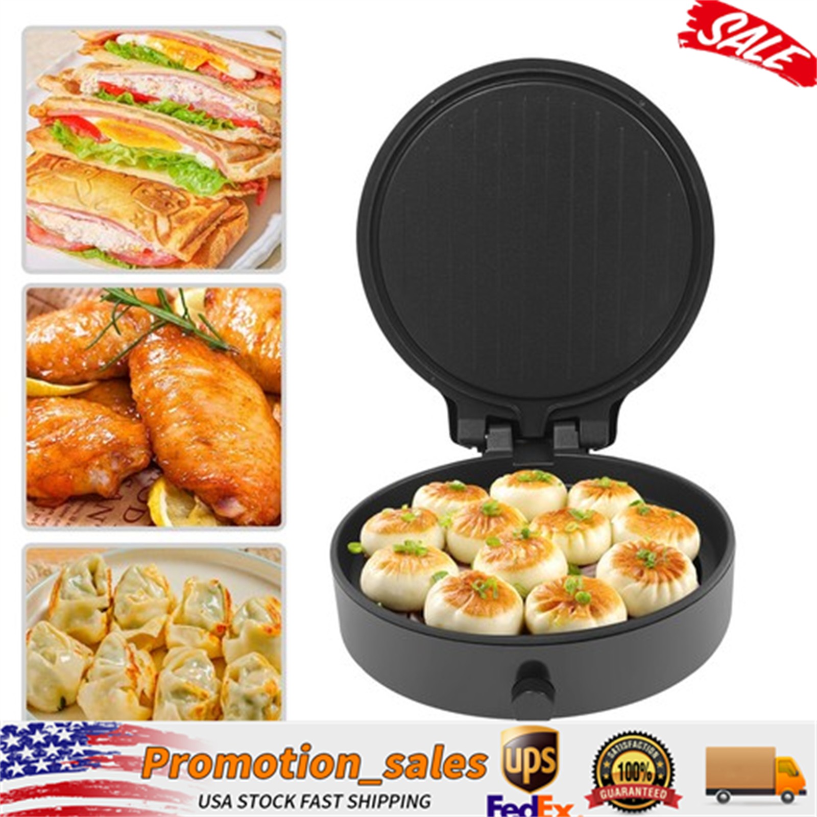 1400W Countertop Pizza Maker, Electric Countertop Grill, Pizza Oven 110V 50Hz