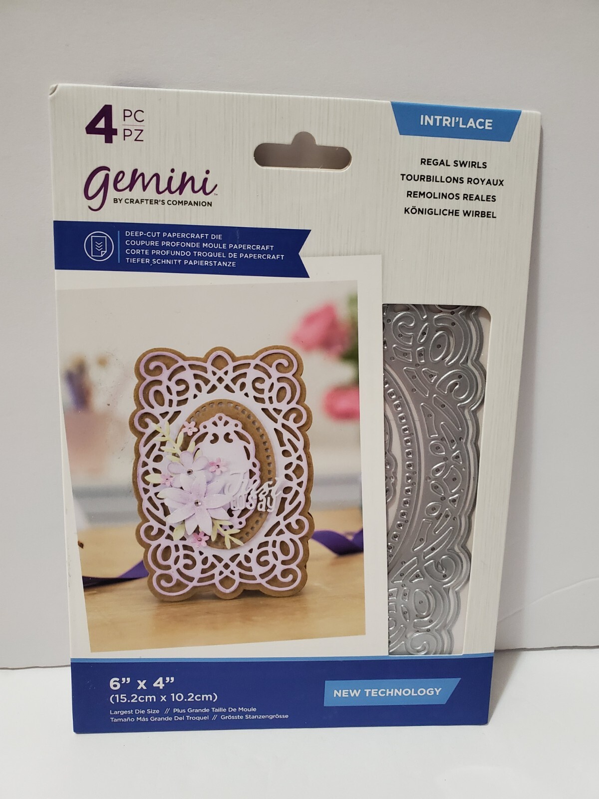 CC3 Crafters Companion Gemini Intri'lace Regal Swirl Deep Cut Create A Card die