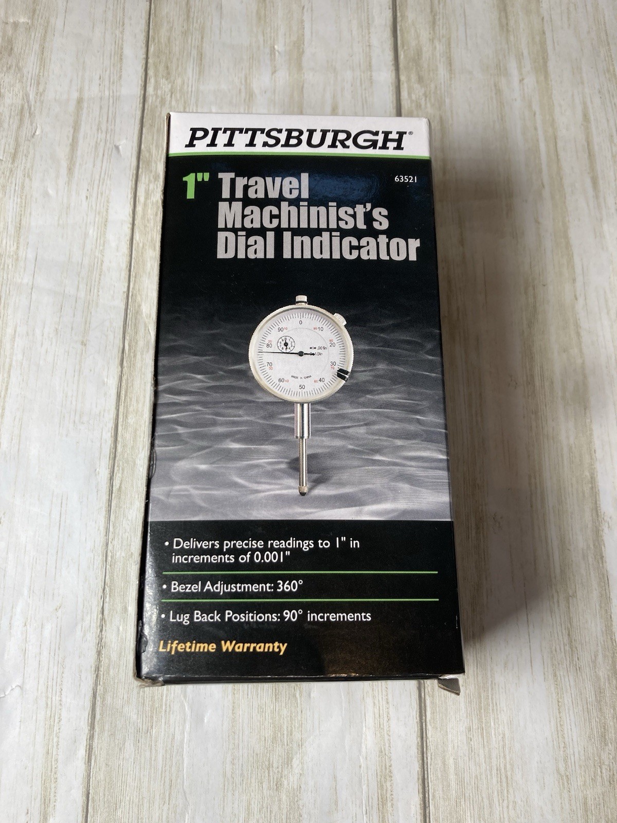 Pittsburgh Dial Indicator 63521  1" Travel 0.001" Increment Machinist Tool -NEW