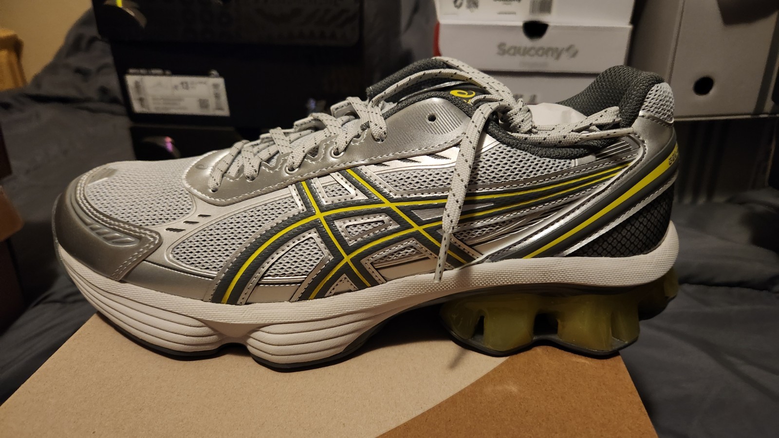 ASICS GEL-KINETIC FLUENT Men's Running Shoes Glacier Grey Steel Grey US 10.5