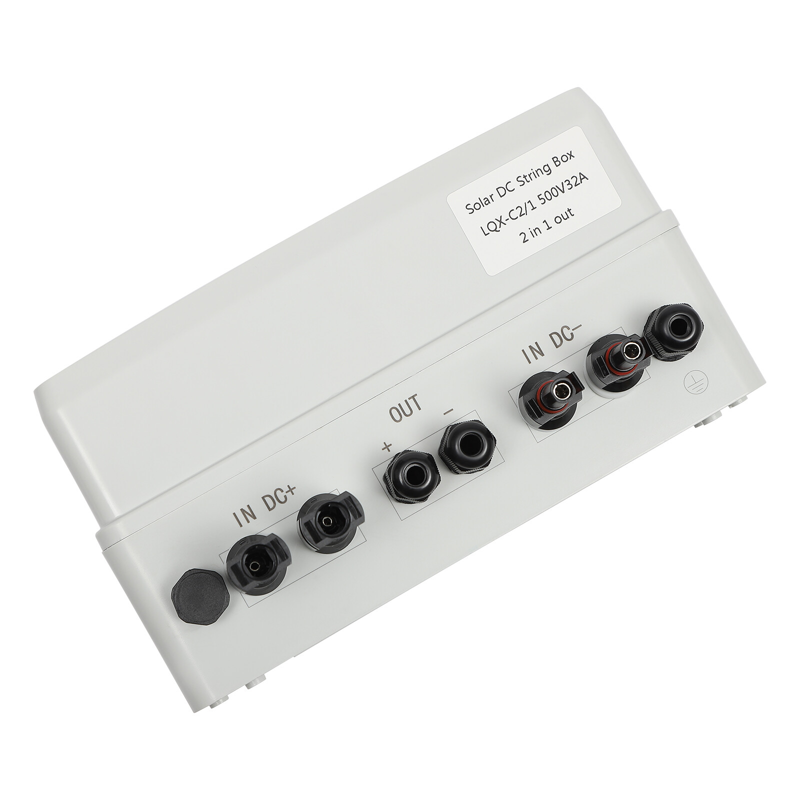 Solar Combiner Junction Box Switch DC500V 2-String 32A Circuit Breaker Protector