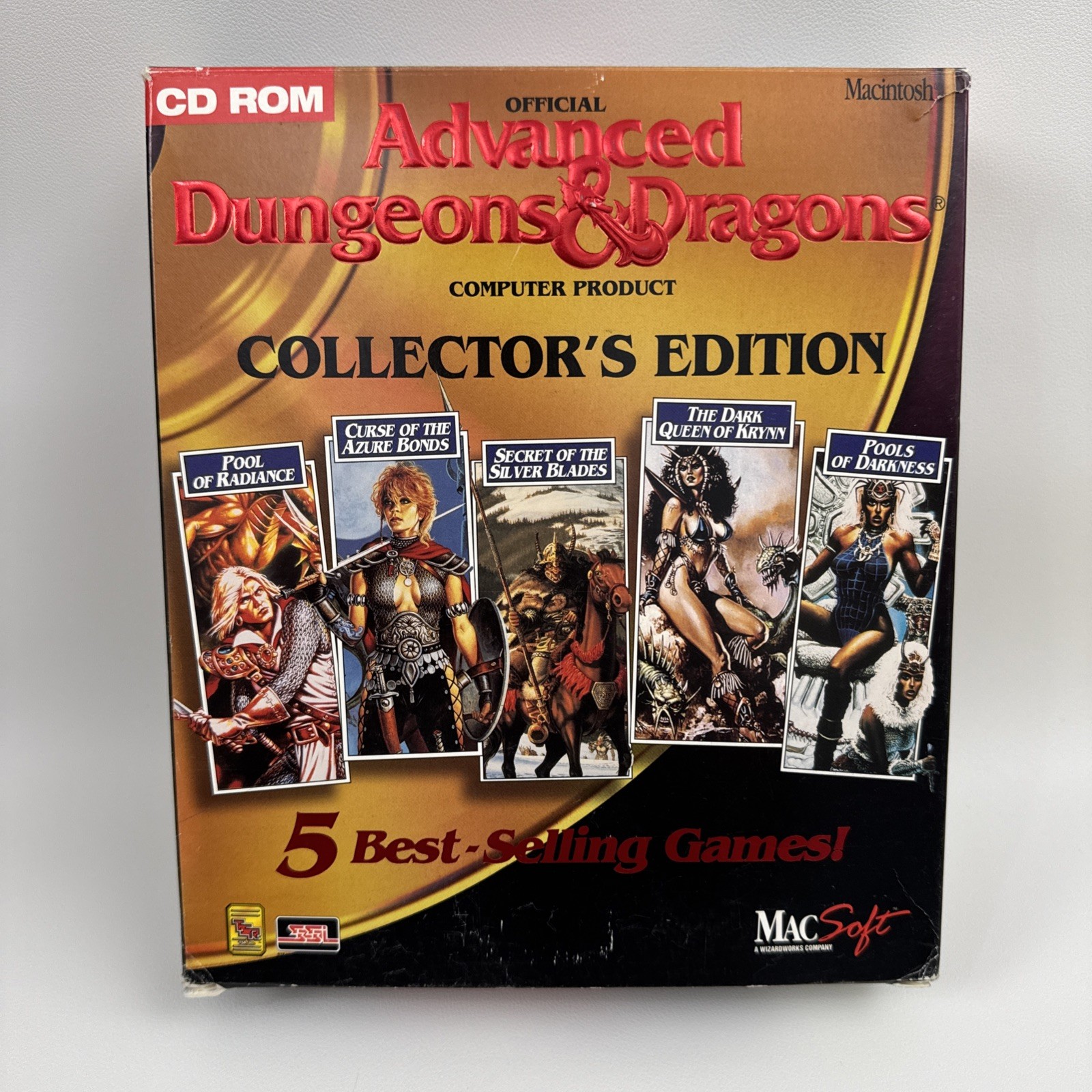 Advanced Dungeons & Dragons Collectors Edition Macintosh Mac Computer 5 Game D&D