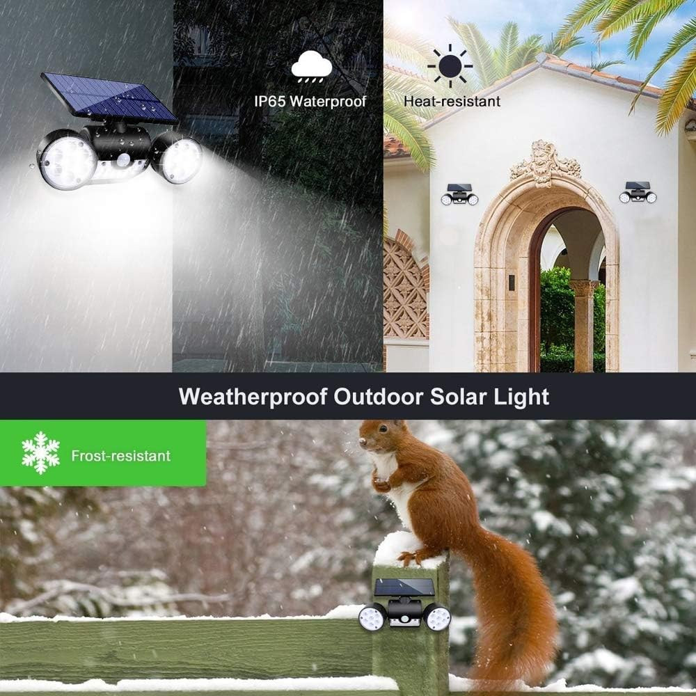 Lampara Luces LED Solar De Pared Para Exterior Jardin 360� Con Sensor Movimiento