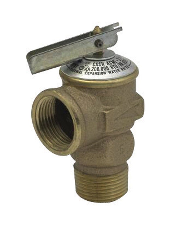 Cash Acme 14917-0075 Bronze 75 PSI Pressure Relief Valve 3/4 in. MIPx3/4 in. FIP