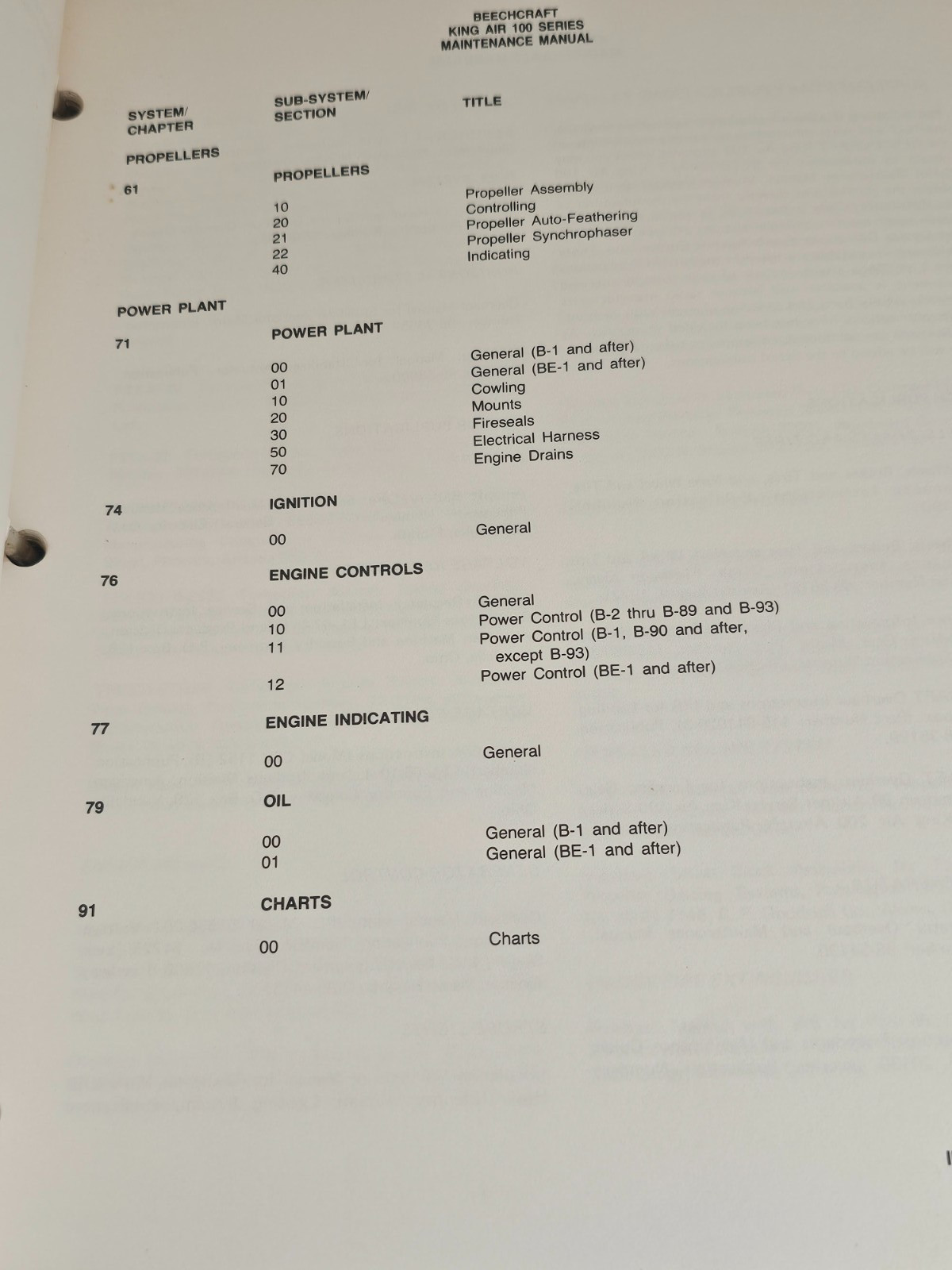 BEECHCRAFT 100 SERIES MAINTENANCE MANUAL COMPLETE 100 A-100 B-100 BEECH CRAFT