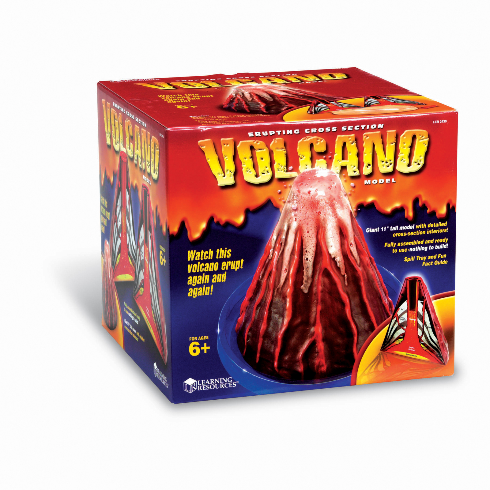 New - Learning Resources Erupting Cross-Section Volcano Model Kit - Ages 6+