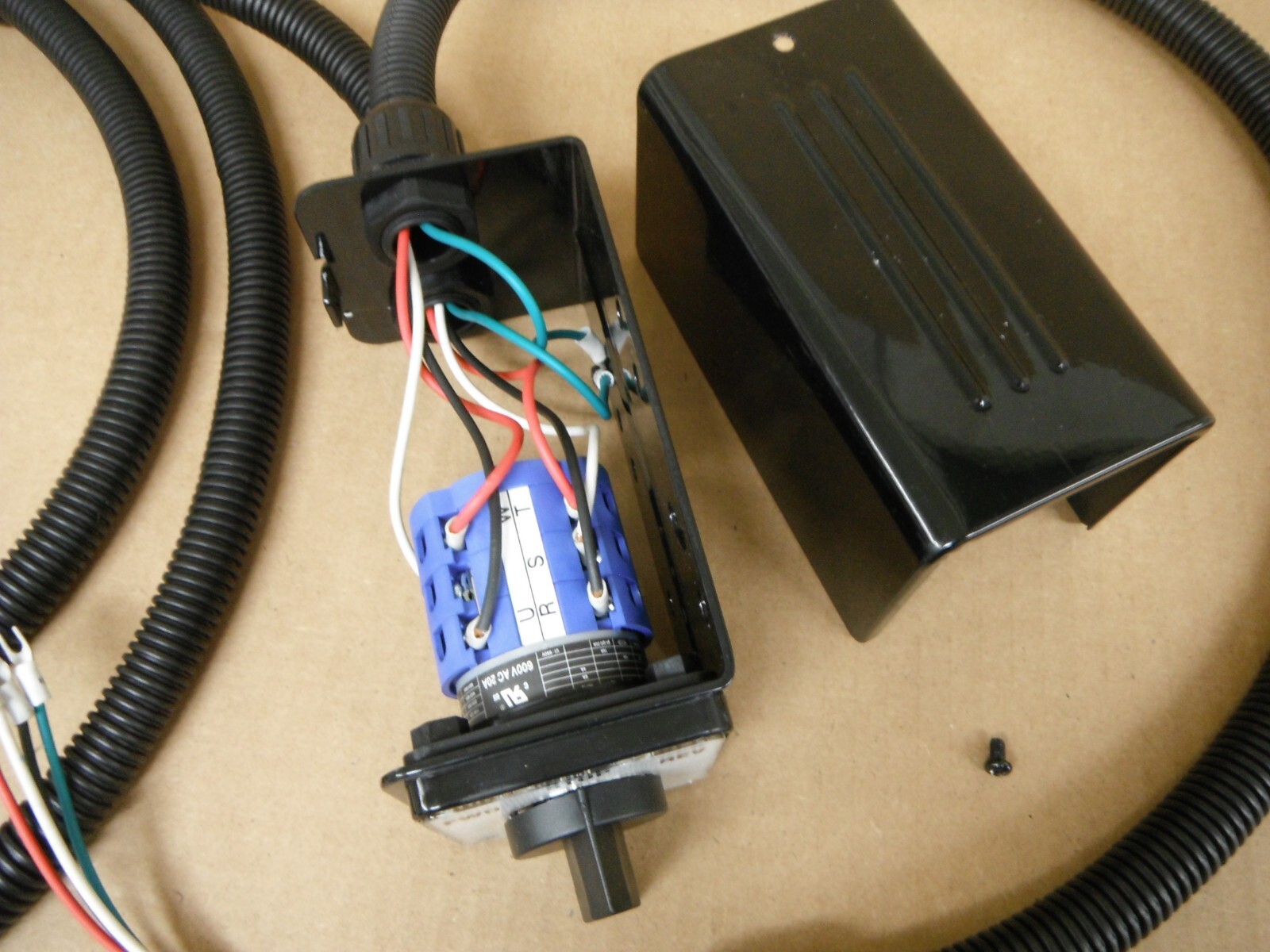 FORWARD/REVERSE DRUM SWITCH WITH CABLES for 3HP 3 Phase VARIABLE SPEED MILL