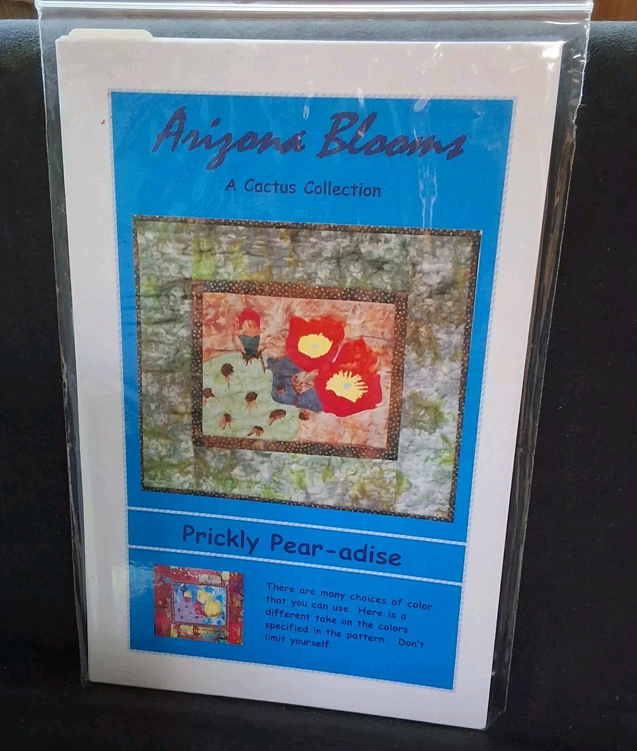 Arizona Blooms Prickly Pear-adise Cactus Collection NEW 17X15" Southwest Quilt