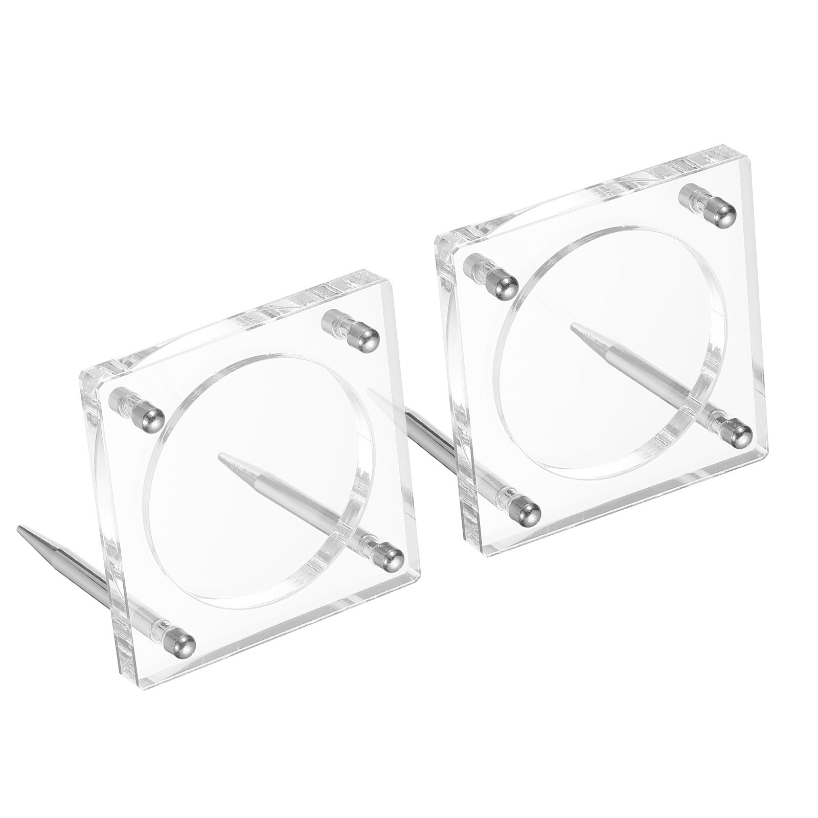 2.5" Acrylic Coin Display Frame 2Pcs 3D Floating Display Case Holder Single Slot