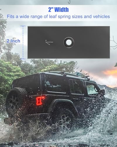 4° 2" Wide Steel Suspension Axle Leaf Spring Shims, 2 Pcs Pinion Angle Shims,