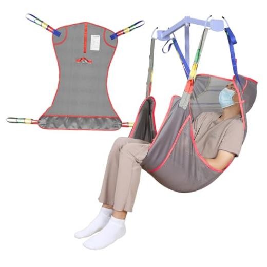 500lbs Mesh Full Body Sling for Lift - Patient Transfer Sling with Wide Pads