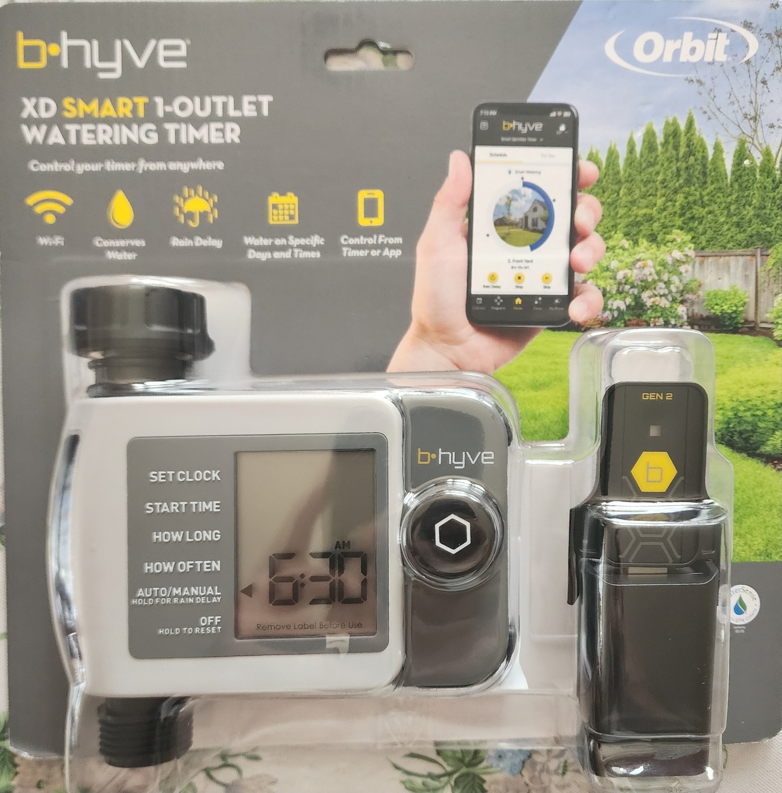 Orbit B-Hyve XD 1-Port Smart Hose Faucet Timer & WiFi Hub Bluetooth App Control