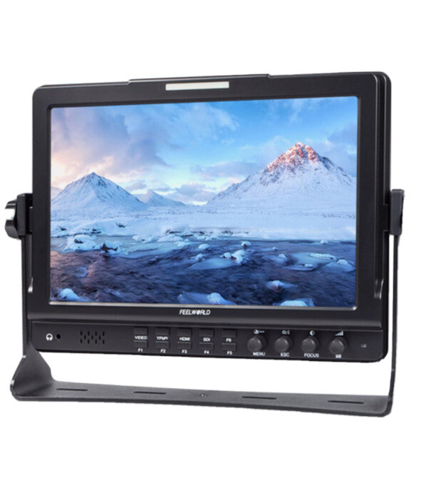 FeelWorld FW1018 Camera-Top Field Monitor 10.1” With 2-Pack NP-F960 Battery