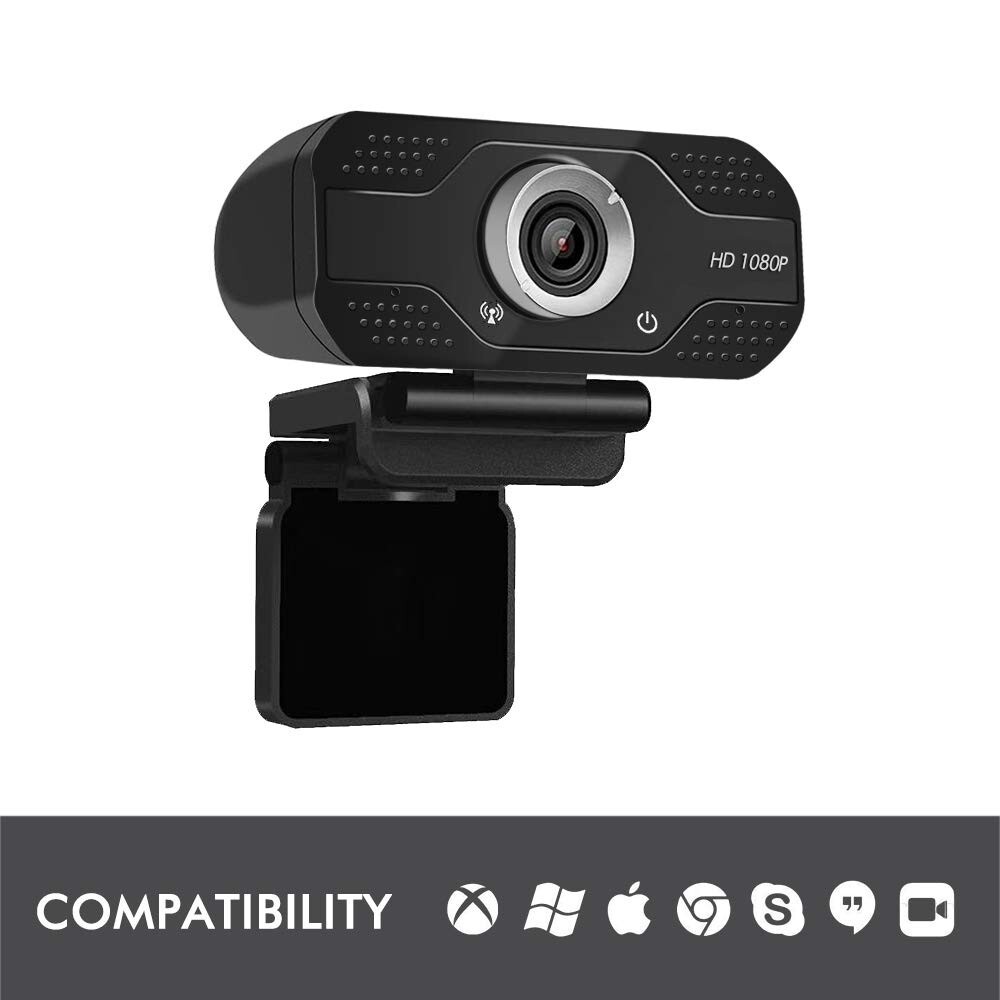 Webcam with Microphone,1080p HD Webcam Streaming Computer Web Camera USB Cable