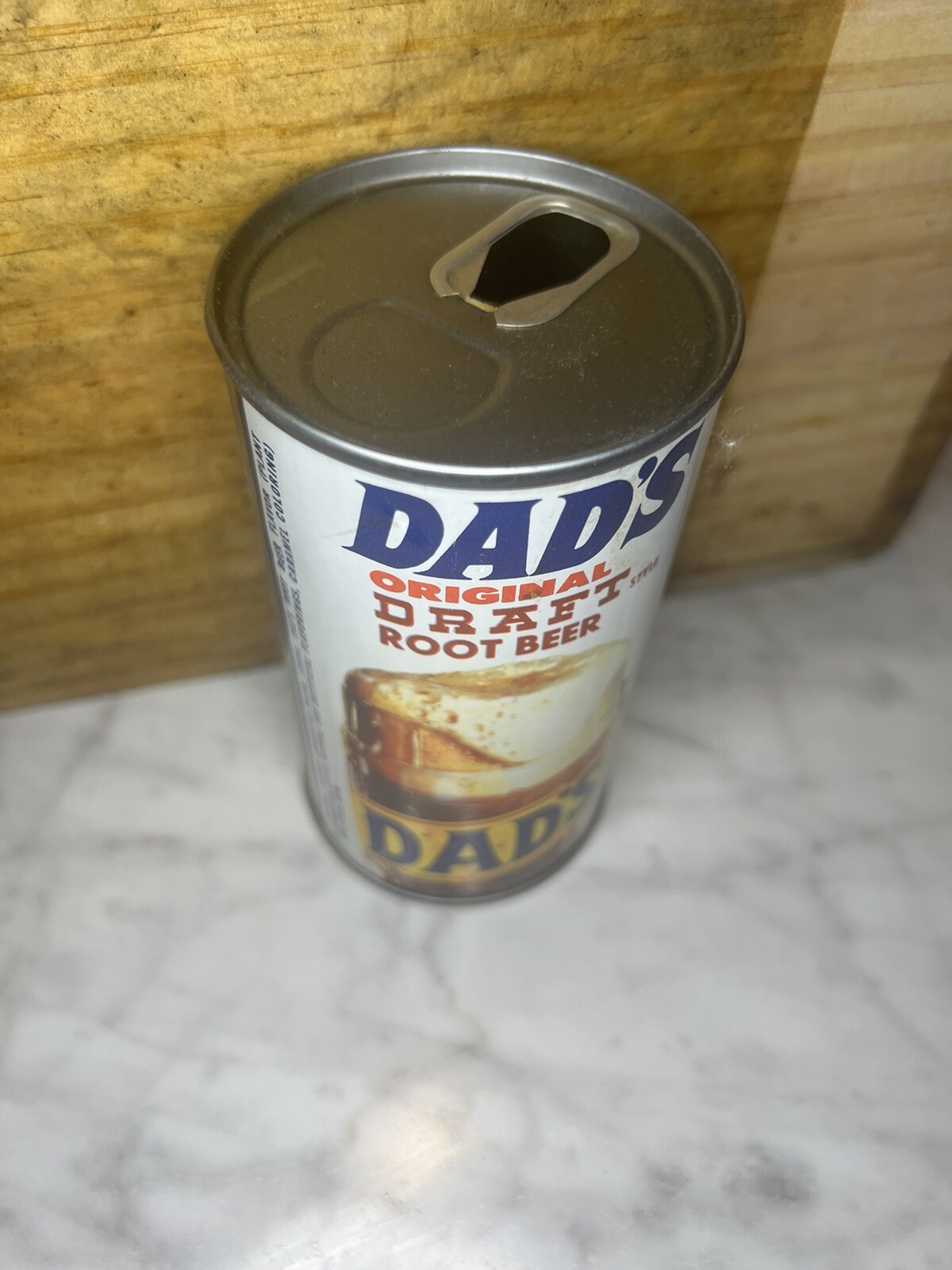 DAD'S ORIGINAL DRAFT ROOT BEER CHICAGO/ COCA COLA MADISON WI STEEL PULLTAB CAN