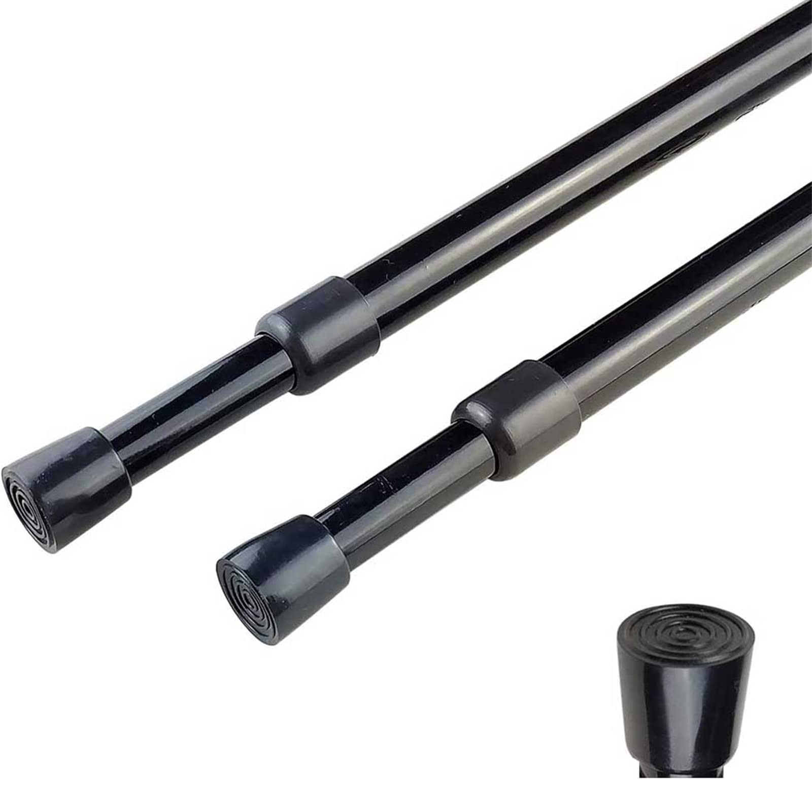 2pcs Spring Tension Curtain Rod，28-43 Inches Adjustable Expandable Pressure B...