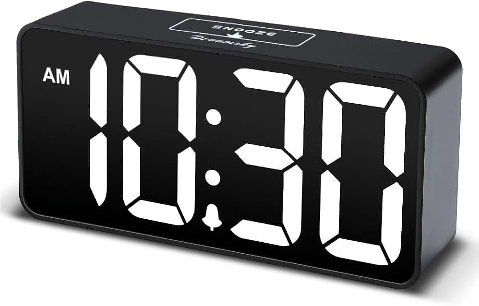 DreamSky Small Digital Alarm Clock for Bedroom, Large Big Numbers Display