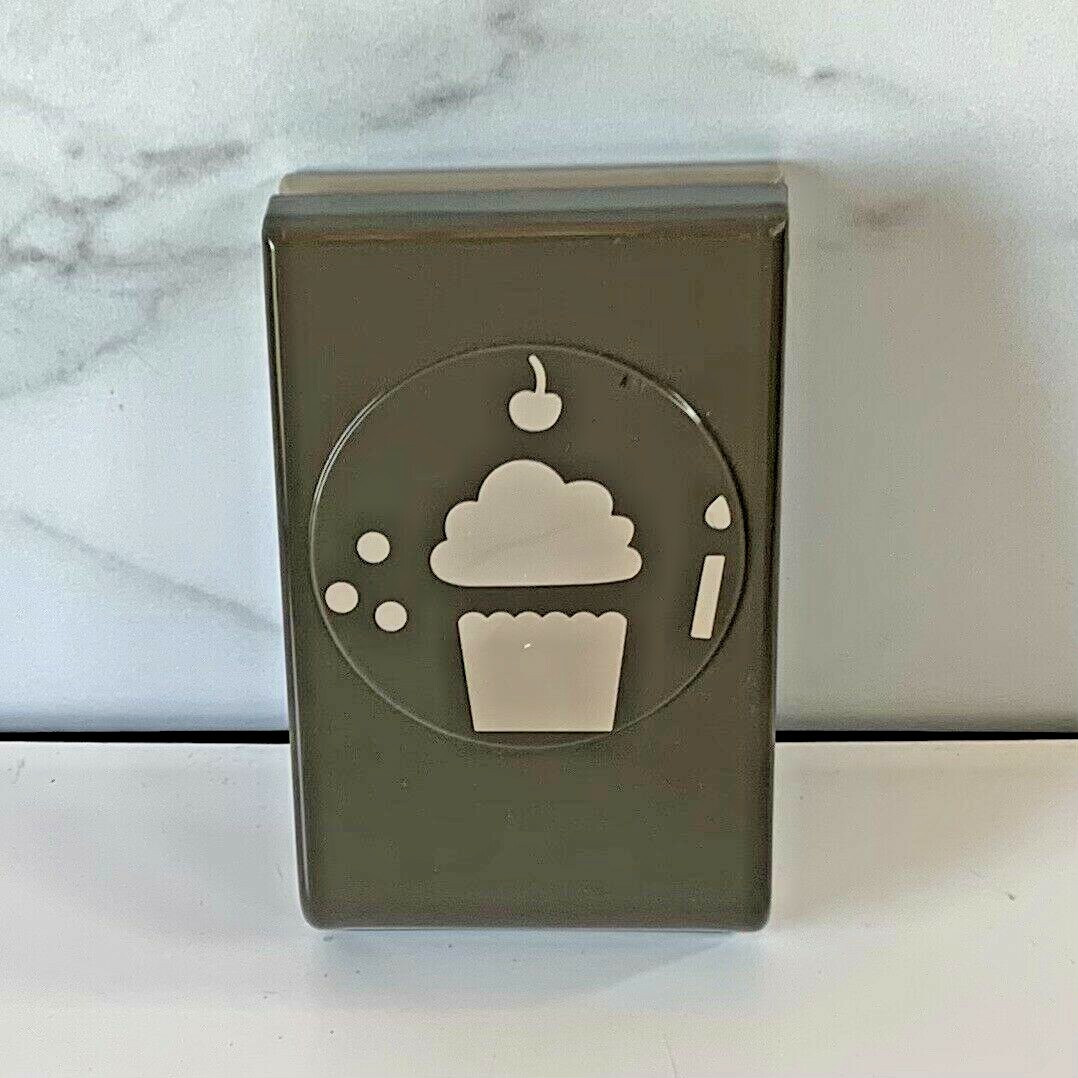 Stampin Up Cupcake Builder Punch Cherry Candle Birthday CR2