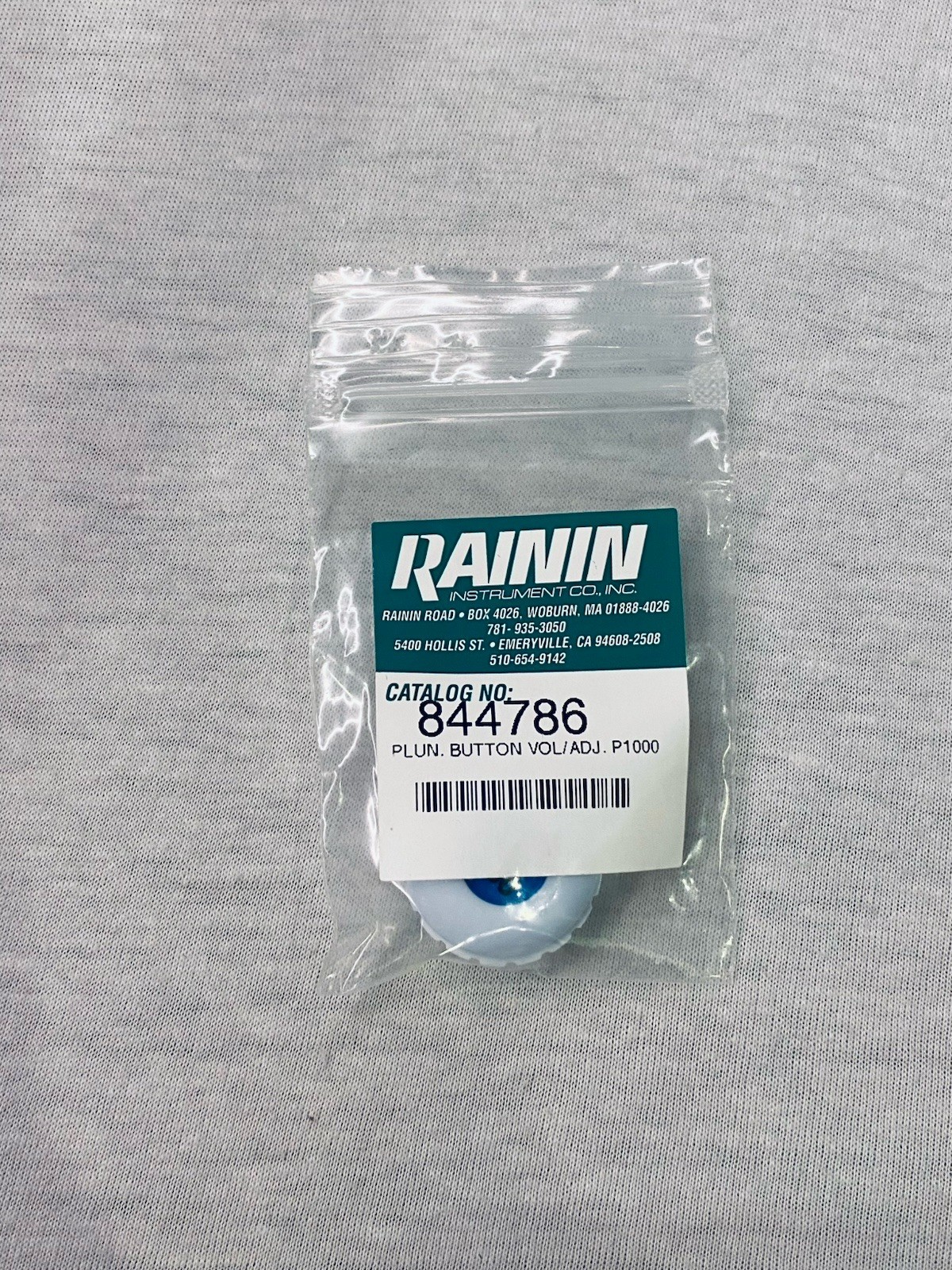 Rainin Plunger Button F/P1000 ADJ ~ 844786 ~ P1000