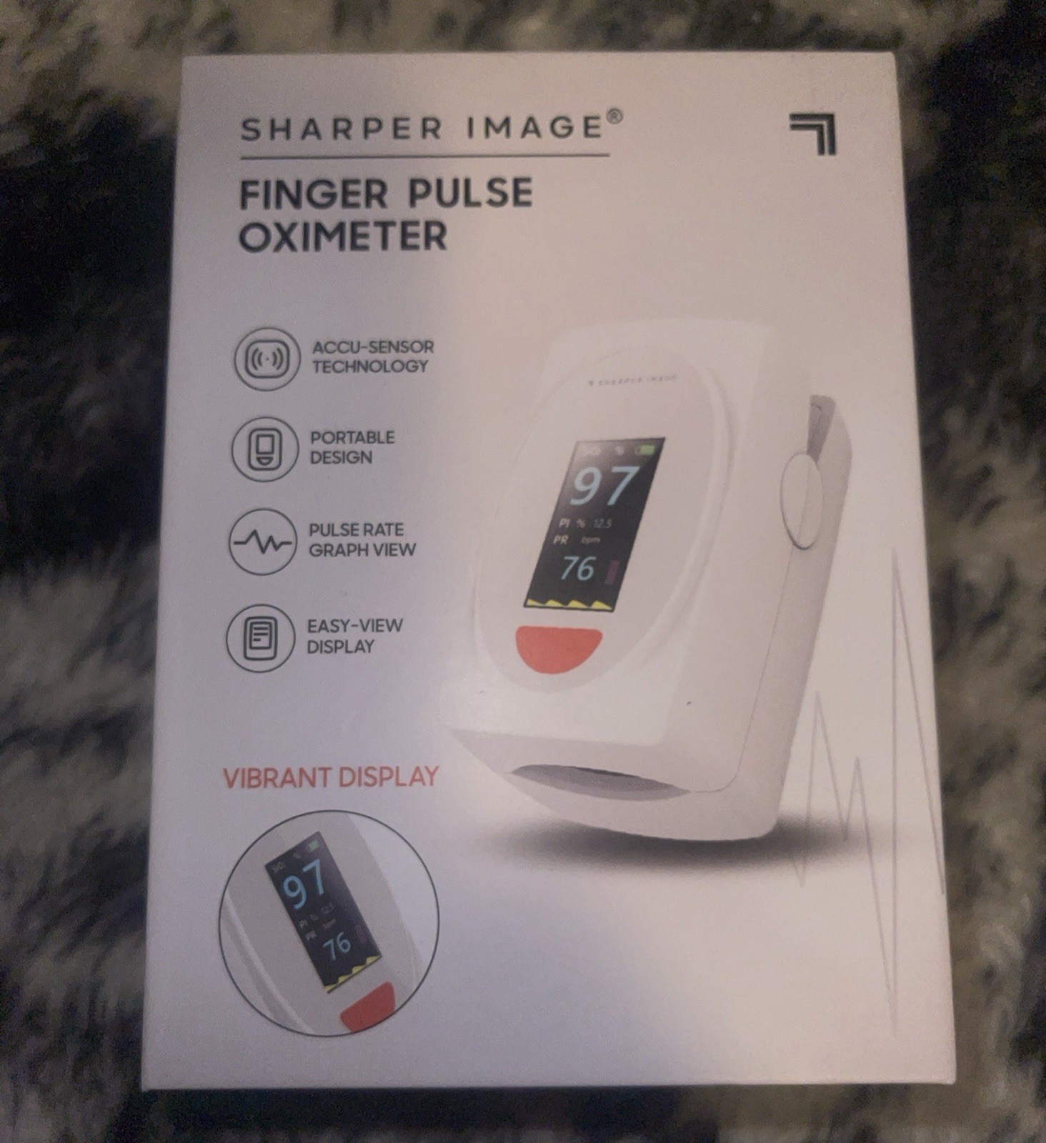 Sharper Image Finger Pulse Oximeter Accu-Sensor Technology