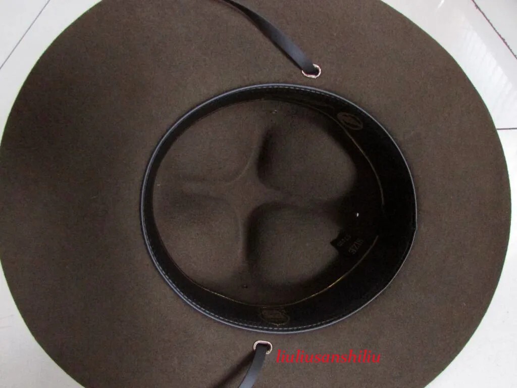 Military Campaign Hat Drill Sergeant Instructor Hat Mountie Ranger Hat 100%Wool