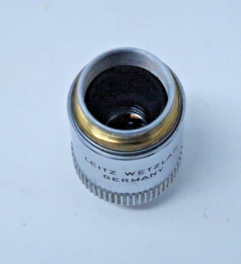 Leitz Wetzlar 10X/0.25 Microscope Objective Lens, 170/- Germany