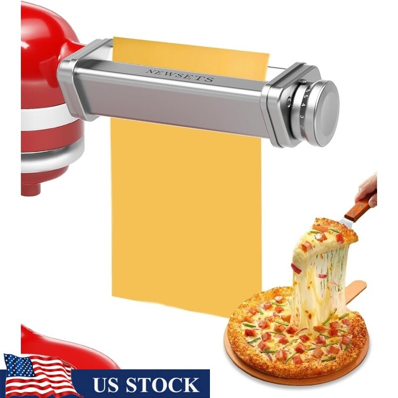 Pasta Roller Attachment KitchenAid Mixer Stainless Steel Pasta Maker 8 Settings
