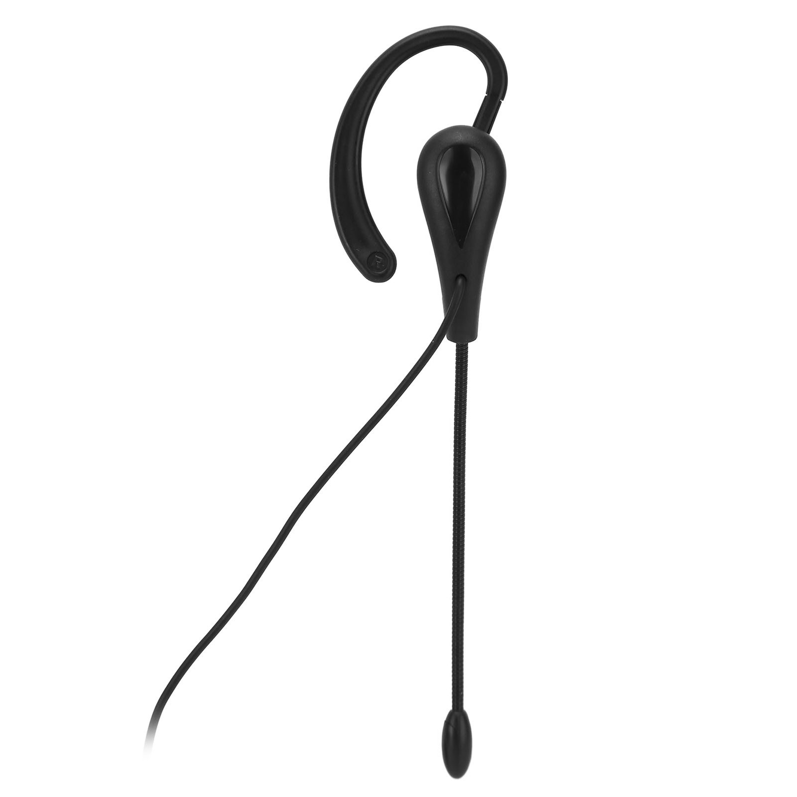 Single Ear Headset With Microphone Wired Noise Cancelling Lightweight Monaural