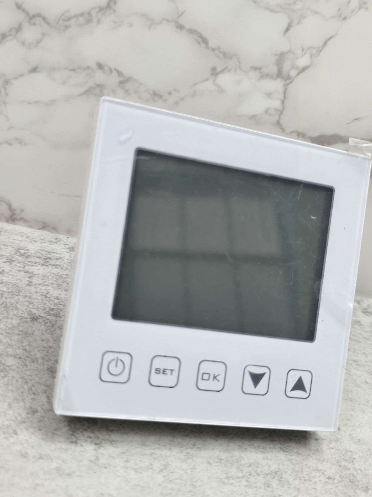 Digital Thermostat White LCD Display Heater Air Conditioner Timer Lock Function