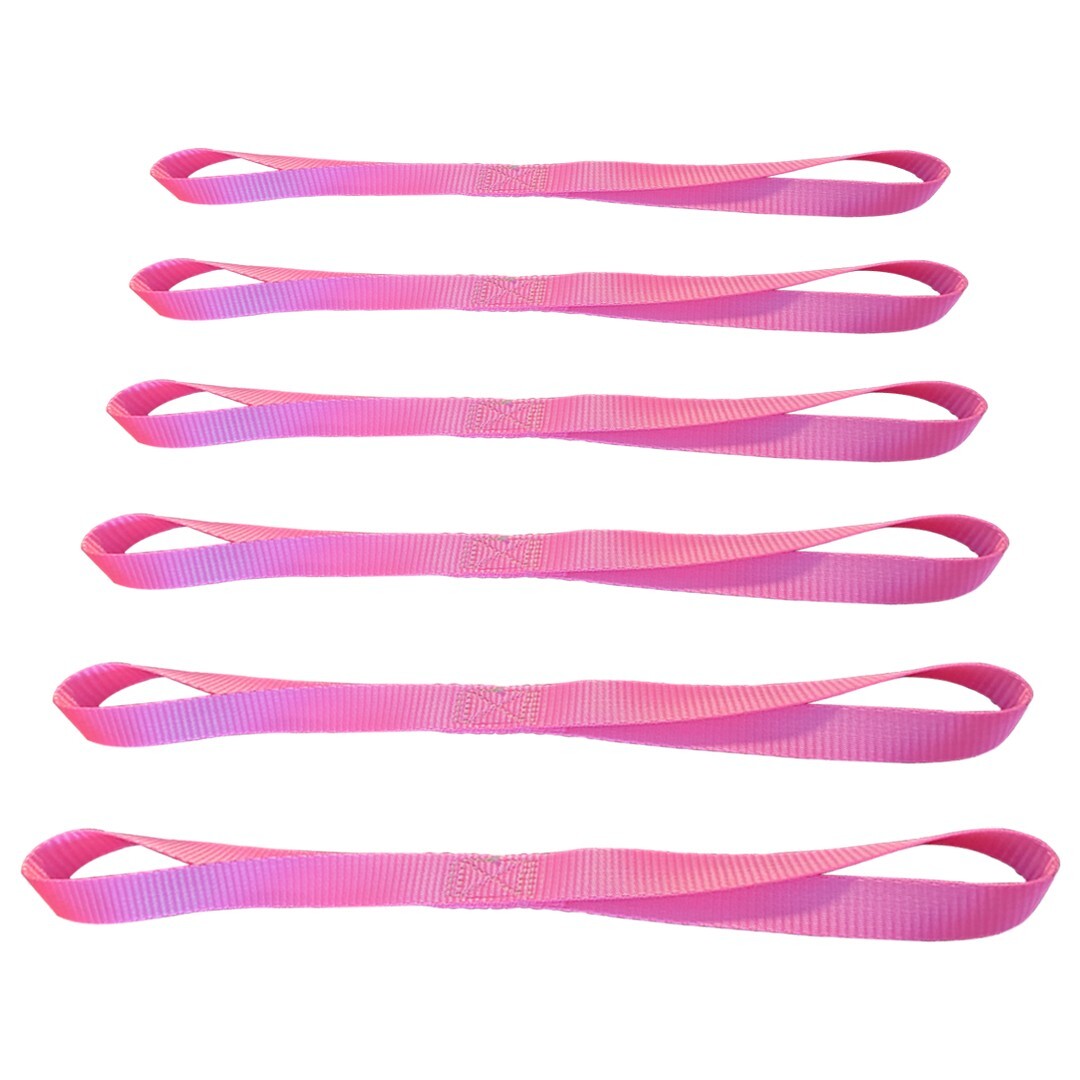 6 Pack 1" x 18" Soft Loop Tie Down Strap Motorcycle Dirt-Bike ATV UTV USA Made