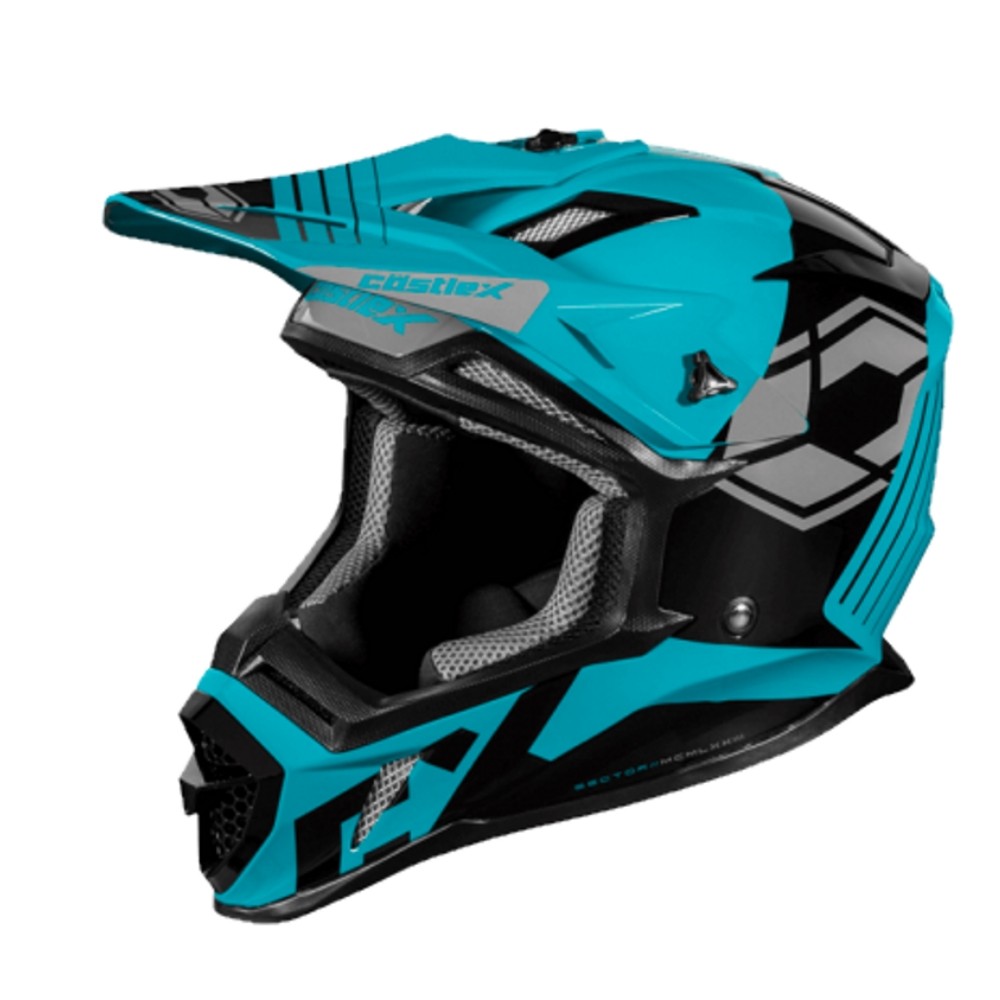 Castle 37-2031D Visor for CX200 Helmets - Gloss Turquoise