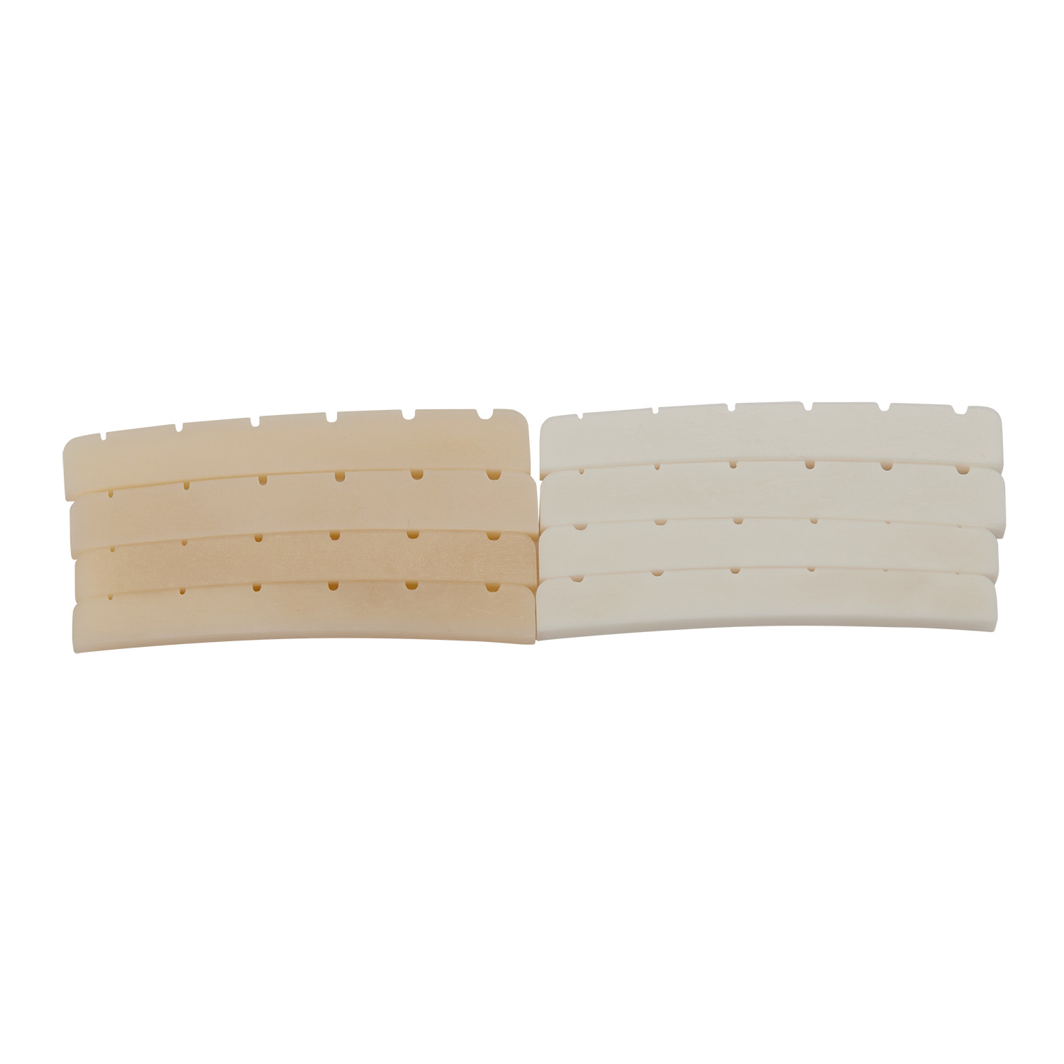 2pcs Curved Base 7.25"/9.5"/10" Radius Bone Nut White/Unbleached for Strat/Tele