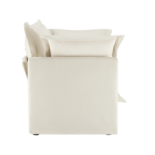 Armchair with 1 Big Back Cushion and 2 Big Toss Pillows Single Deep Seat Fabric