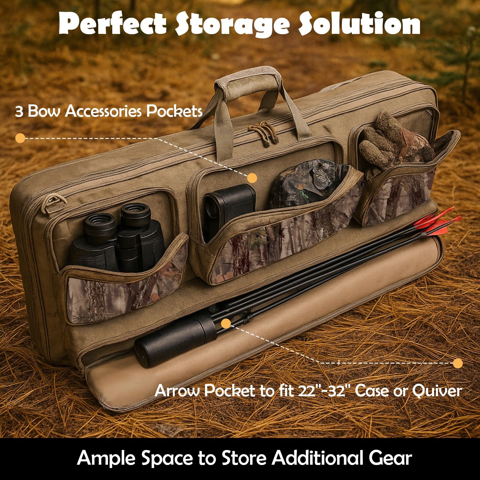 VIEW Bow Case - Protects Your Compound Bow - Features Large Compartment, Soft
