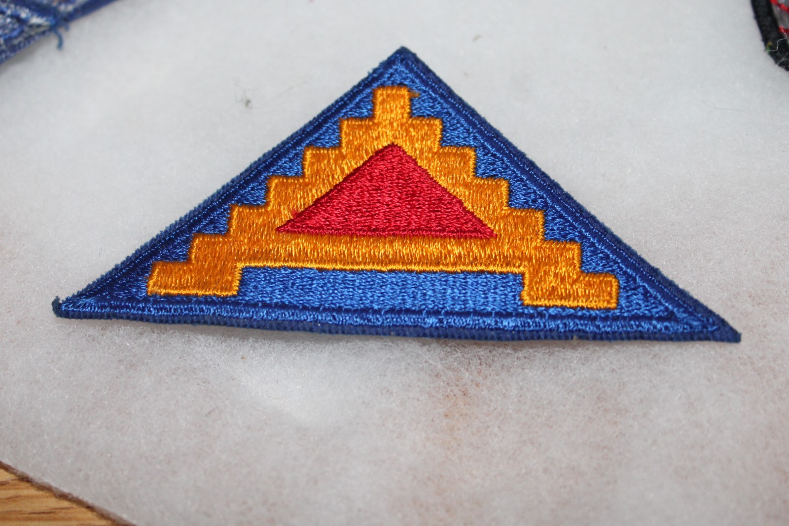 US Army 7th Army Triangle Red Blue Yellow Patch INV10474