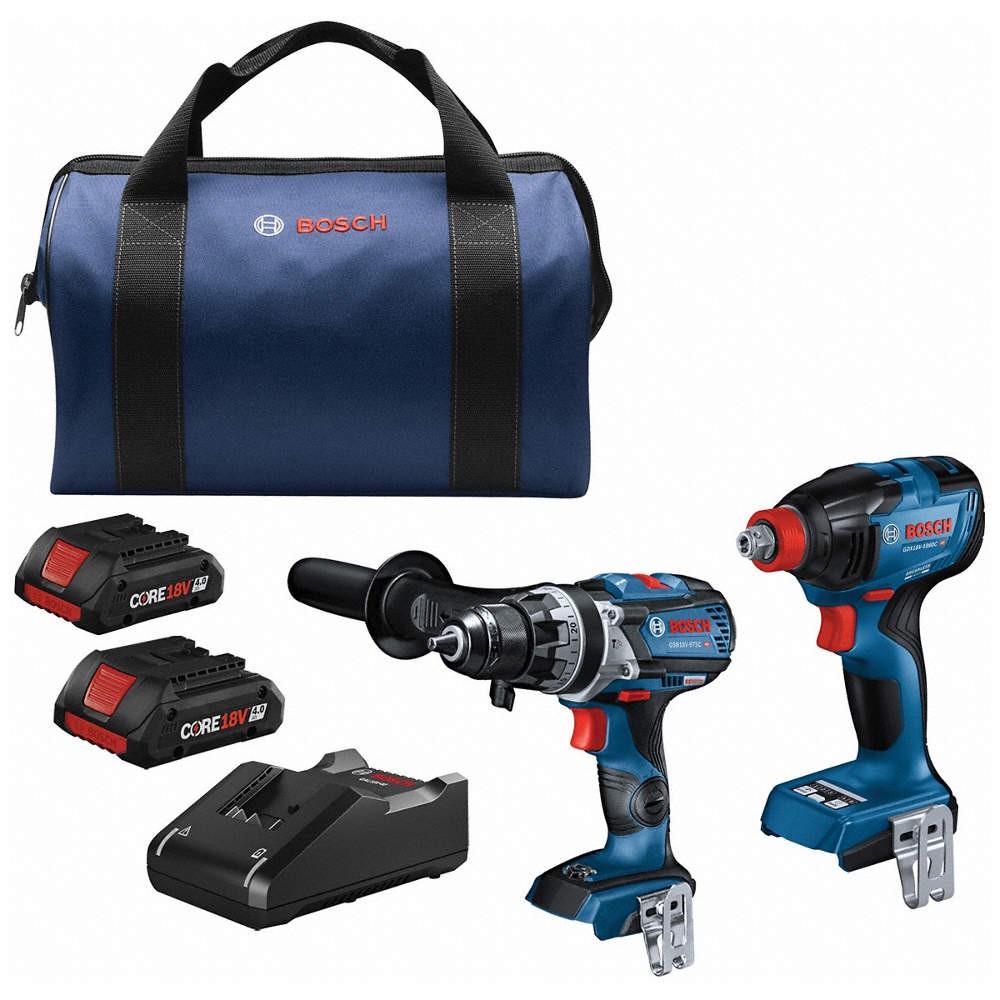 BOSCH GXL18V-227B25 Cordless Tool Combo Kit,1/2" Drive,18.0V 799V43