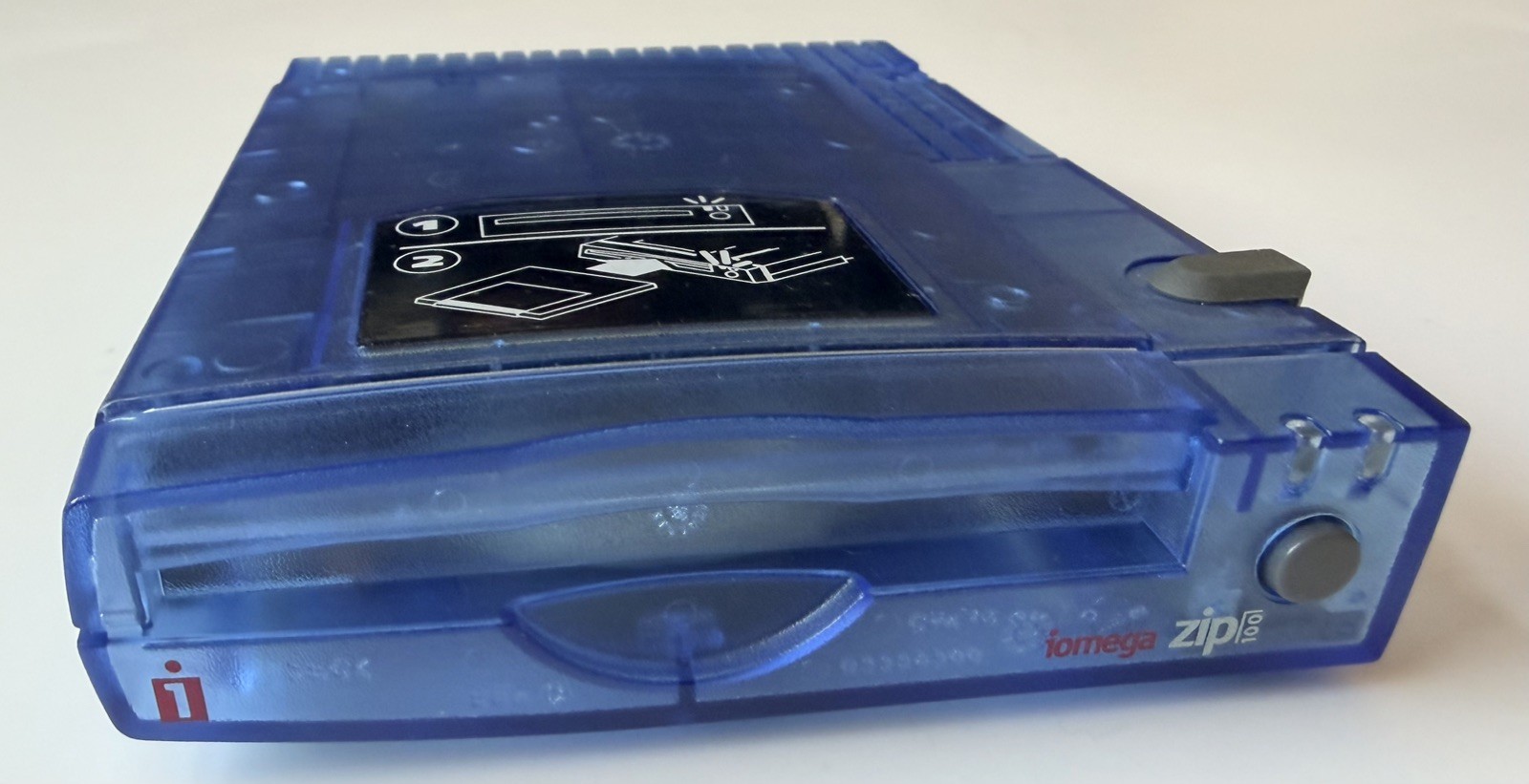 Iomega Zip 100 USB External Drive Blue Transparent-parts read description