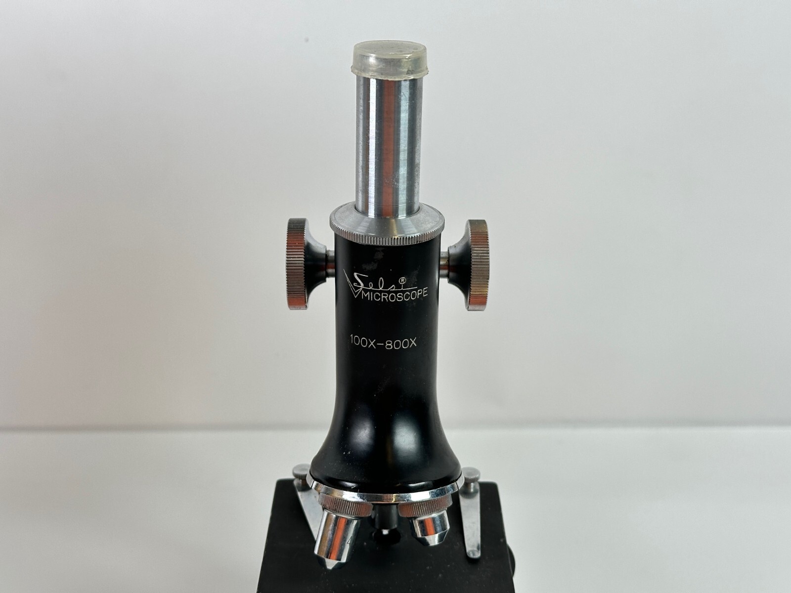 Selsi 100x-800x Microscope w/ Wood Case