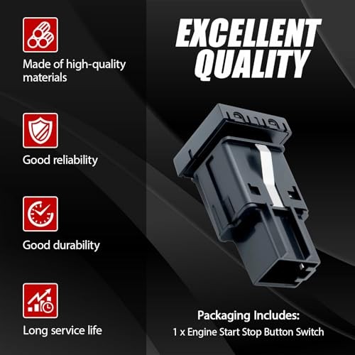 Engine Start Stop Button Switch 5C7959839C Chrome | Fit for VW Jetta 2011-2018