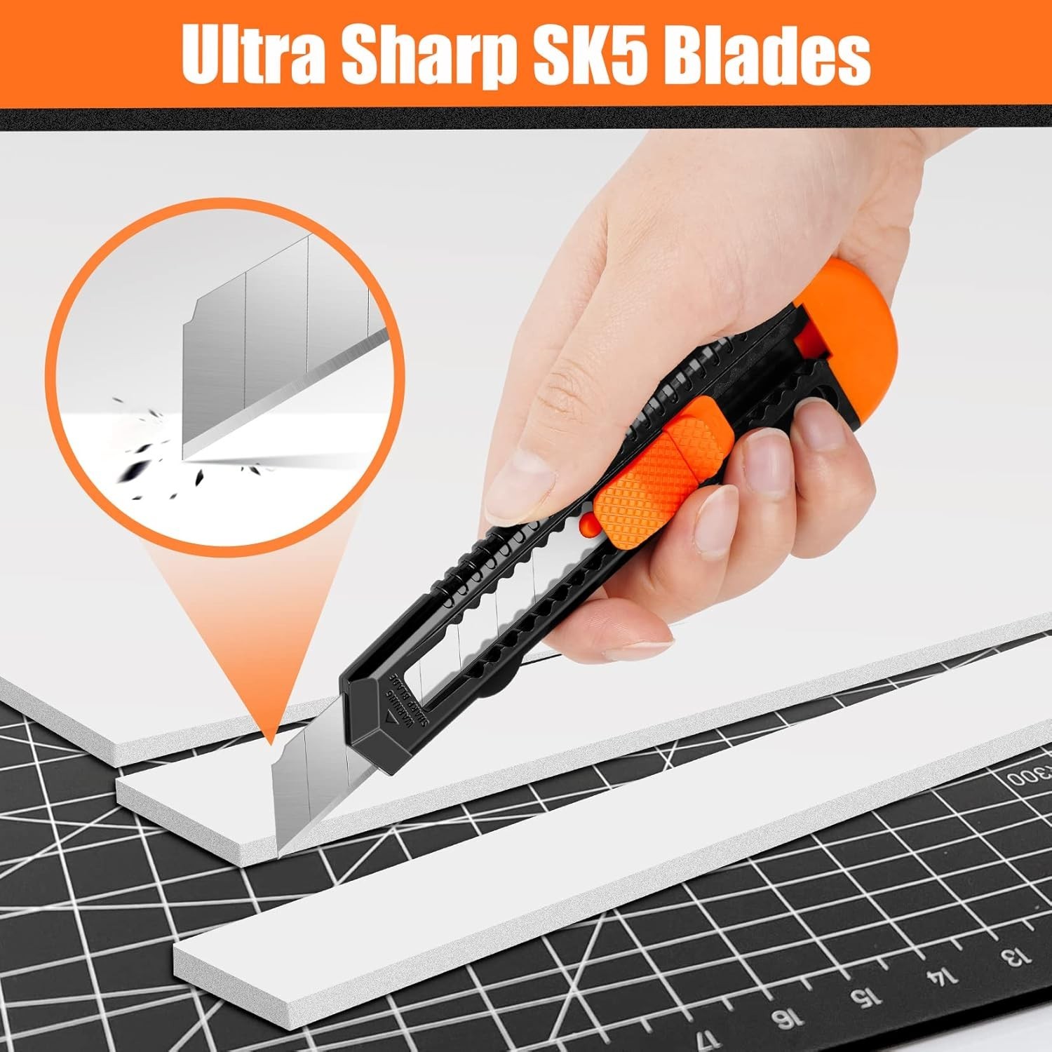 DIYSELF 12-Pack Box Cutters, Disposable Utility Knife, Box Cutter Retractable