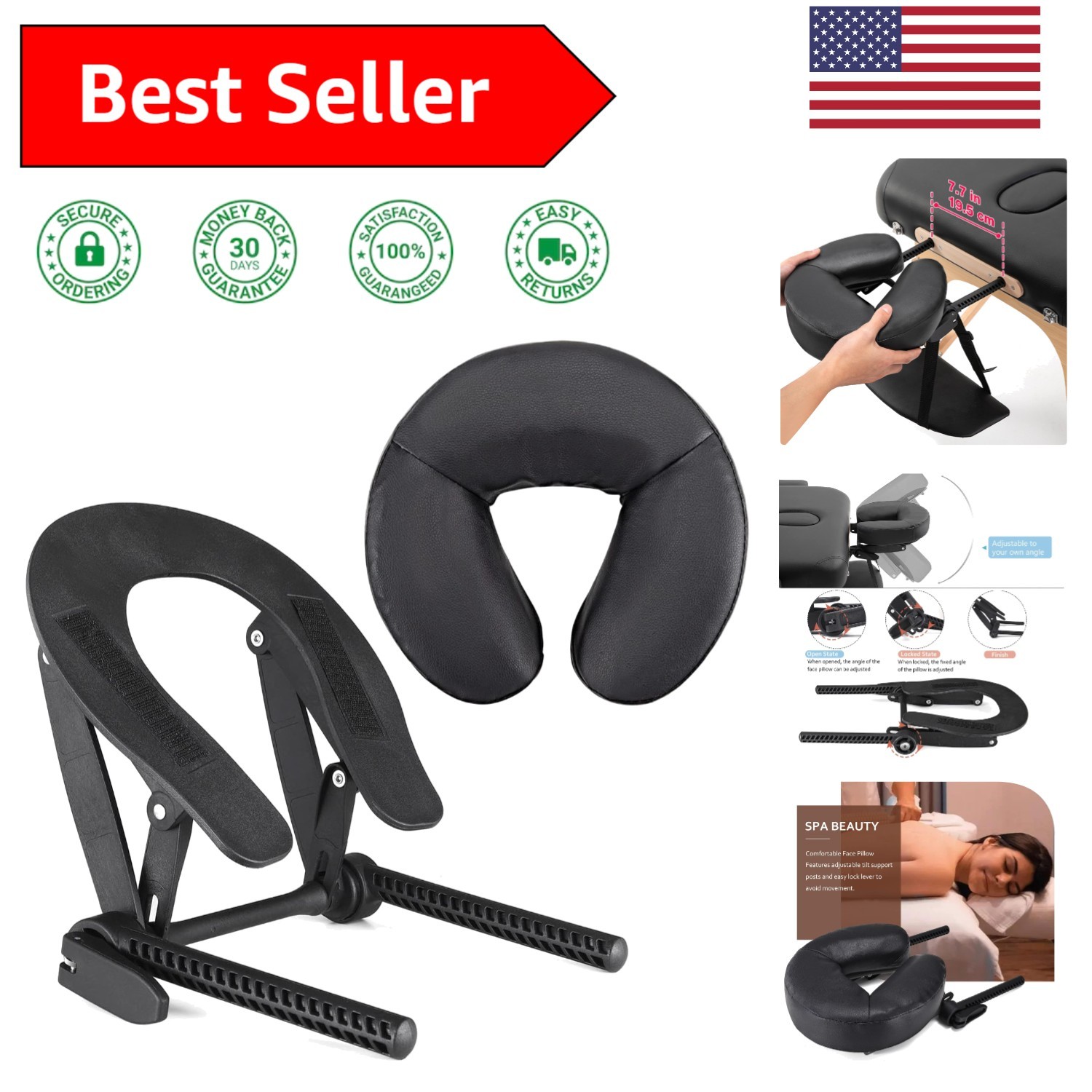 Adjustable Universal Massage Table Face Cradle & Cushion for Ultimate Comfort