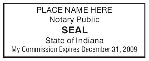Notary State of Indiana l Rectangle Self-Inking Notary Public Stamp - Indiana